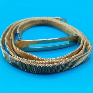 Vintage Mesh Belt, Hook Clasp, Non-stretch, 30 3/4 Inches